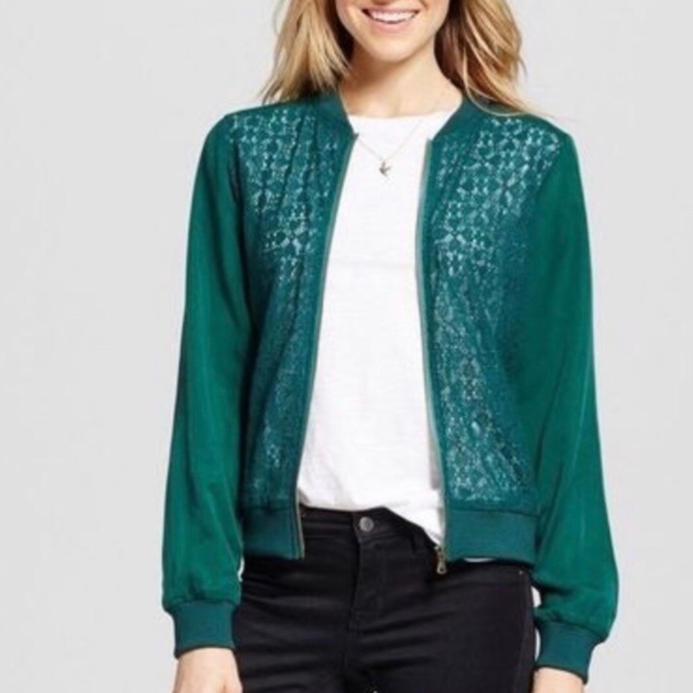 Merona Lace Zip Jacket XS